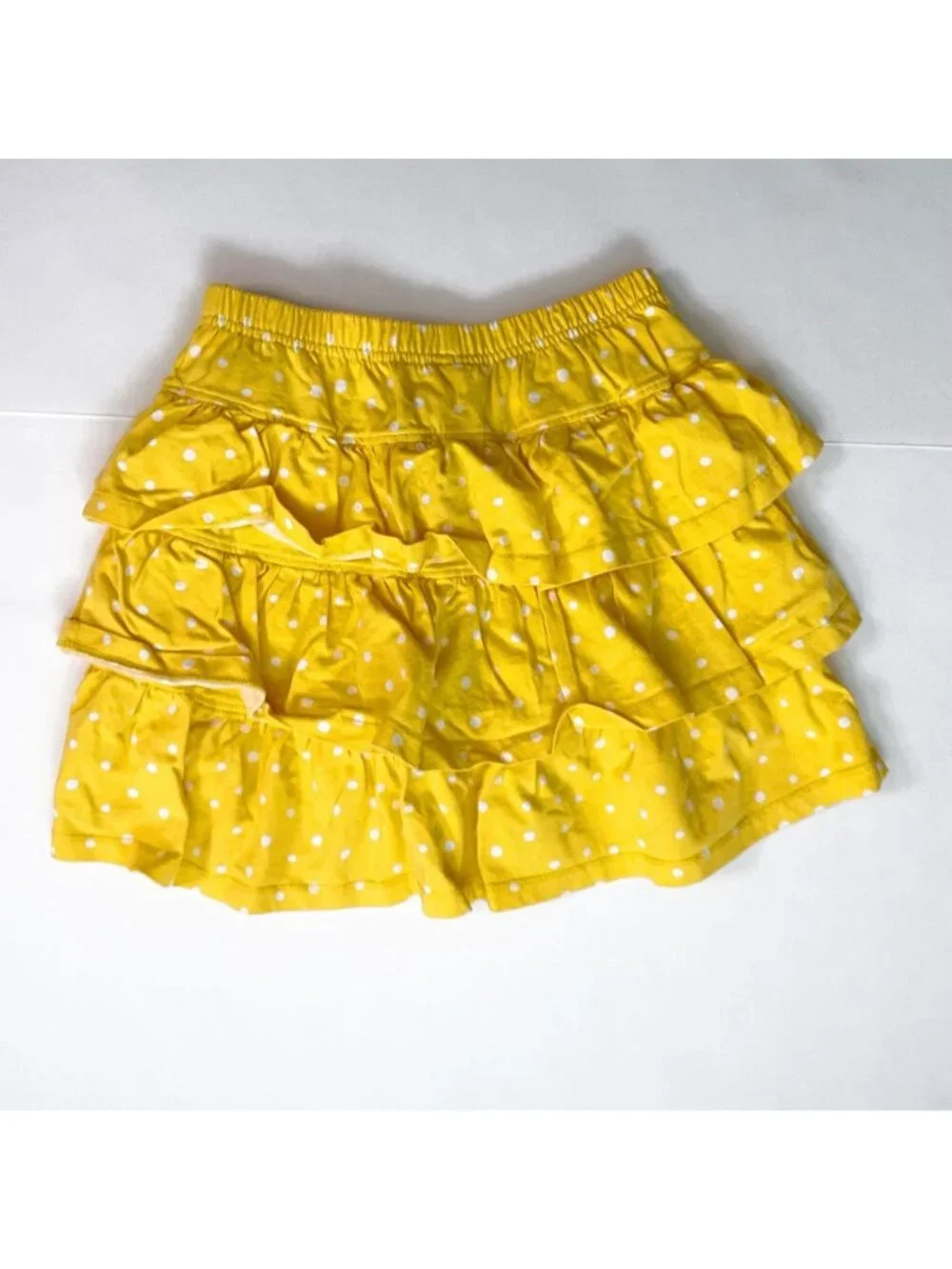 Hanna Andersson Yellow Ruffle Skort, Size 12